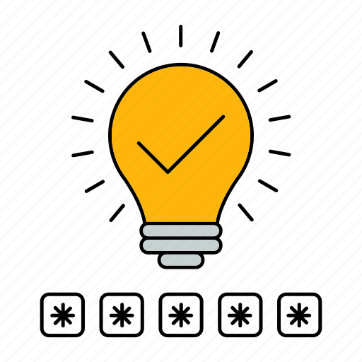 Bulb, idea, lamp, protect, protection, security icon - Download on Iconfinder