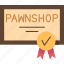 certificate, pawnshop, business, warranty, quality 