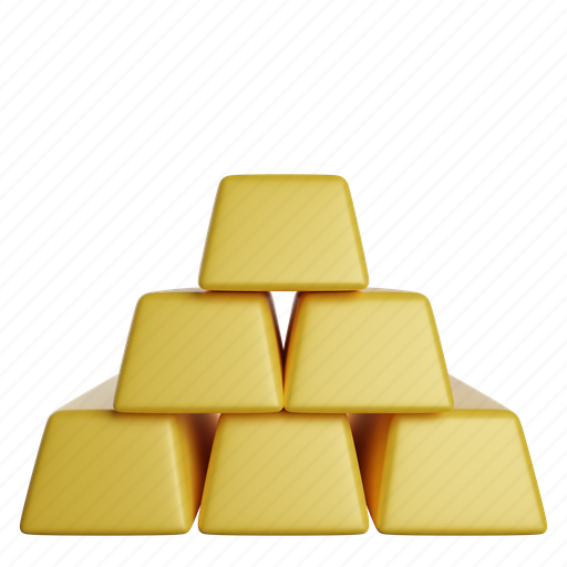 Gold, bar, 1 3D illustration - Download on Iconfinder