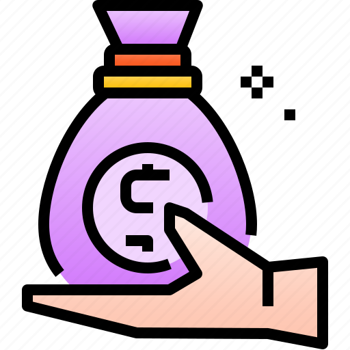 Bag, budget, business, finance, hand, money, payment icon - Download on Iconfinder