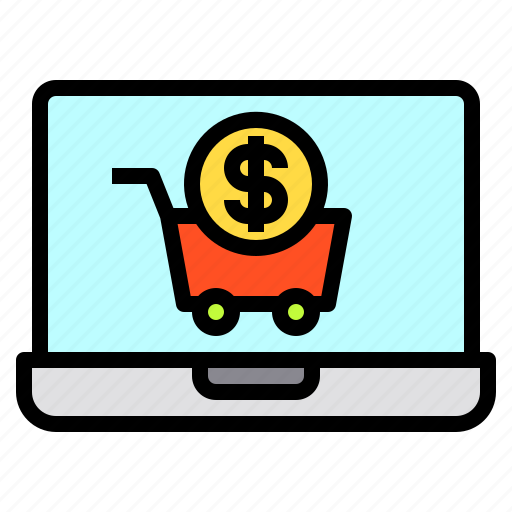 Cart, cash, laptop, money, online, payment icon - Download on Iconfinder