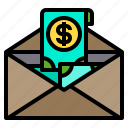 cash, email, mail, money, payment