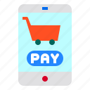 cart, mobile, payment, shopping, smartphone