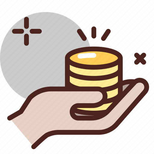 Cash, coin, hand, money, papers, pay icon - Download on Iconfinder