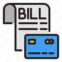 bill, card, credit, money, payment, transaction