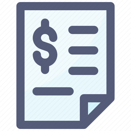 Bill, cheque, invoice, payment, receipt icon - Download on Iconfinder