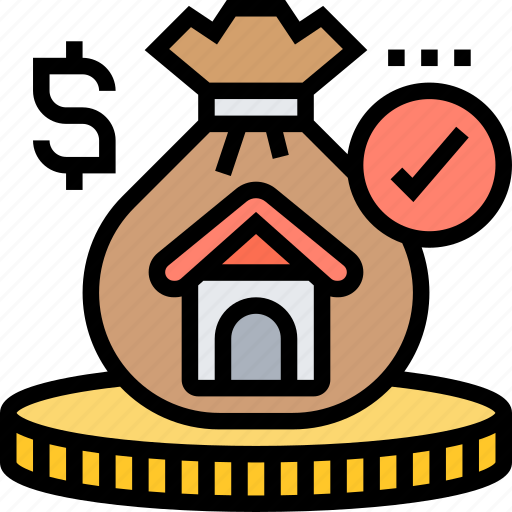 Loan, mortgage, house, property, asset icon - Download on Iconfinder