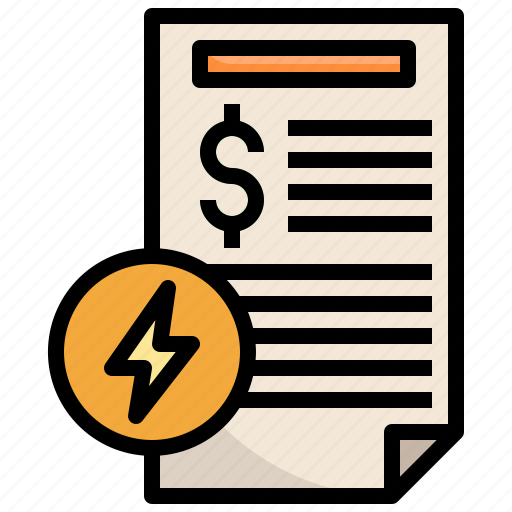 Electricity, bill, paid, finance, taxes, payment, ticket icon - Download on Iconfinder