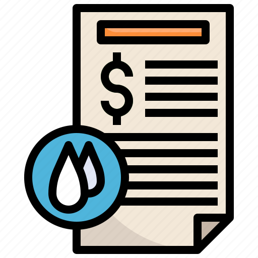 Water, bill, paid, finance, taxes, payment, ticket icon - Download on Iconfinder