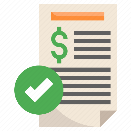 Paid, bill, finance, taxes, payment, ticket, correct icon - Download on Iconfinder