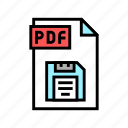 save, pdf, file, electronic, document, format