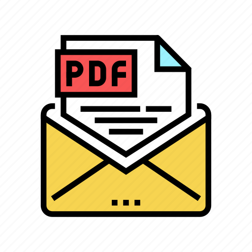 Sending, pdf, file, electronic, format, cut icon - Download on Iconfinder