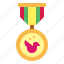 award, bird, champion, medal 