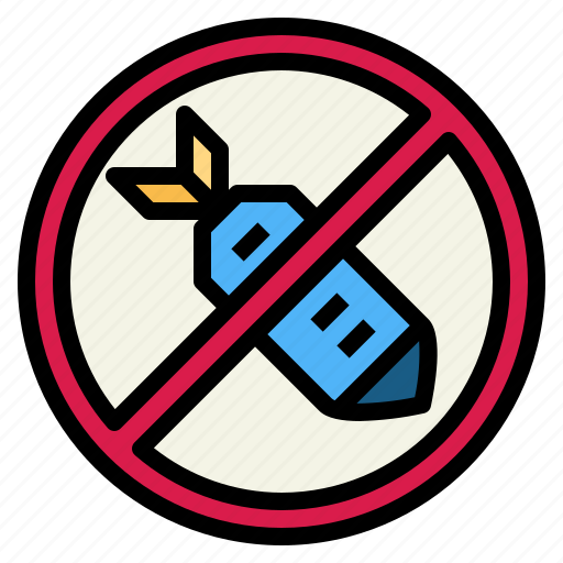 Bomb, no, prohibition, signaling, weapons icon - Download on Iconfinder