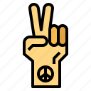 gesture, hand, peace, victory