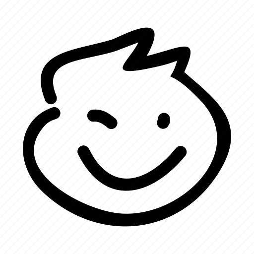 Emojis, emoji, face, emotion, winking, wink, winky face icon - Download on Iconfinder
