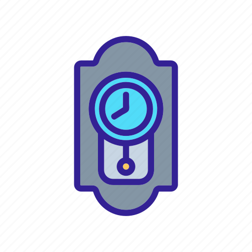 Circle, clock, device, modern, pendulum, vintage, wall icon - Download on Iconfinder