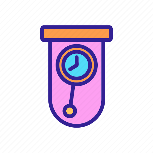 Clock, device, pendulum, shaped, test, tube, watch icon - Download on Iconfinder
