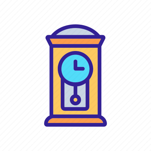 Clock, modern, pendulum, standing, vintage, watch, wooden icon - Download on Iconfinder