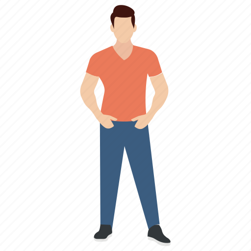 Akimbo, good looking man, human avatar, male model, standing man icon - Download on Iconfinder