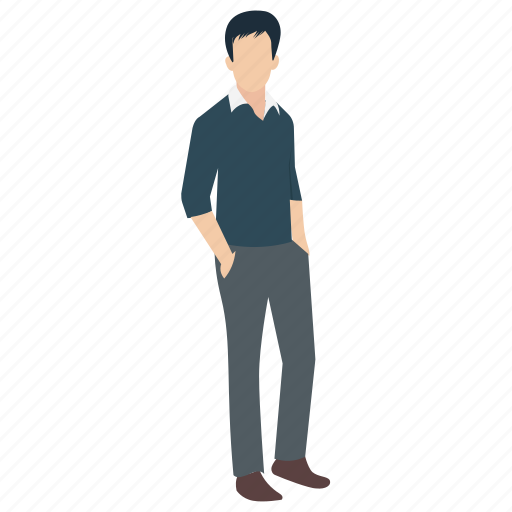 Fashionable guy, handsome man, human avatar, male model, standing man icon - Download on Iconfinder