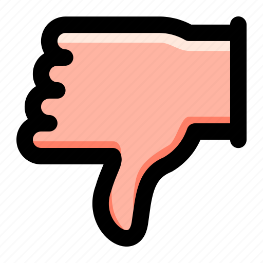 Dislike, down, hand, media, no, social, thumb icon - Download on Iconfinder