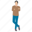 closed body gesture, human avatar, posing human, reserve guy, standing male 