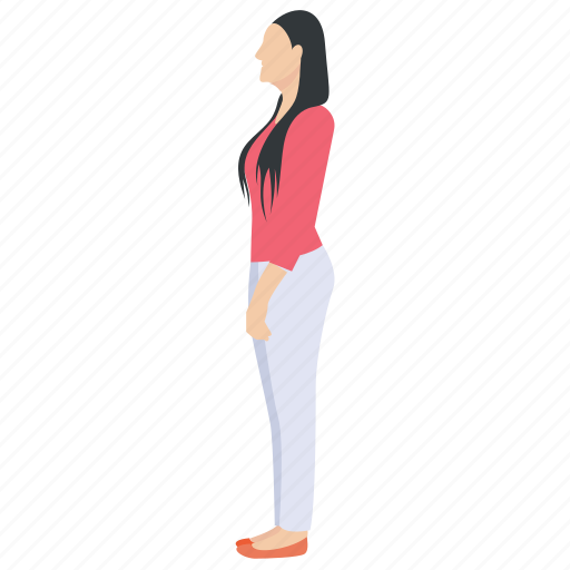 Caretaker, girl avatar, mother, side pose, wife icon - Download on Iconfinder