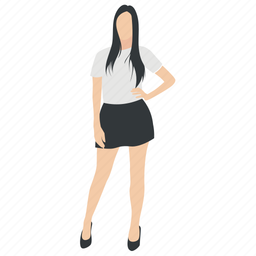 Bartender, female character, housekeeping, skinny girl, waiter icon - Download on Iconfinder