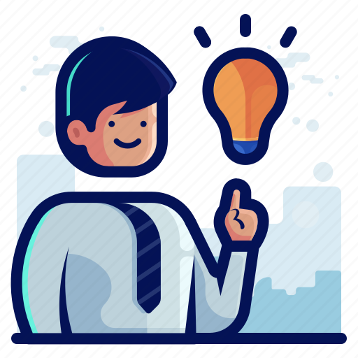 Idea, innovation, lightbulb, man, thought icon - Download on Iconfinder