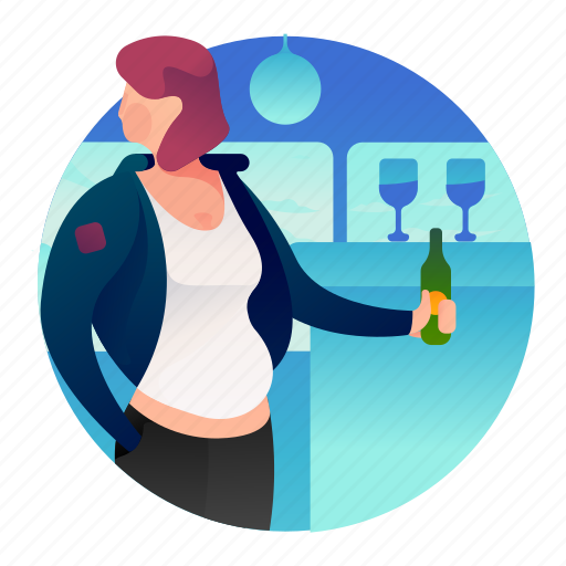 Bar, drink, drinking, outing, woman icon - Download on Iconfinder