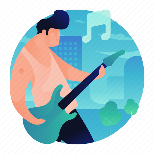 Band, electric guitar, guitar, music icon - Download on Iconfinder