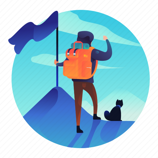 Aim, climbing, mountain, success, target, victory icon - Download on Iconfinder
