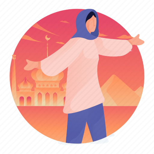 Girl, islam, islamic, mosque, woman, worship icon - Download on Iconfinder