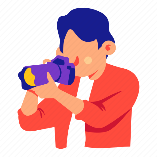Photography, photographer, sticker, stickers, people, activity illustration - Download on Iconfinder