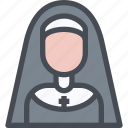 avatar, female, nun, people, sister, user, woman