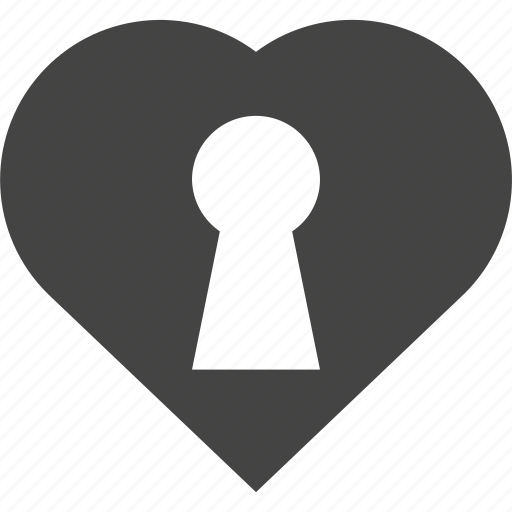 Heart, lock, romantic, single icon - Download on Iconfinder