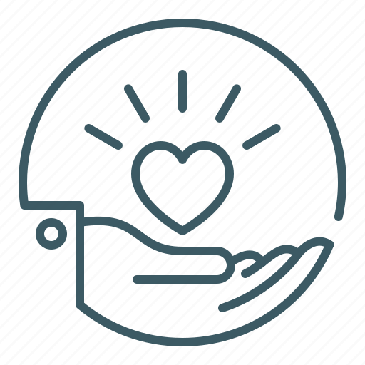 Charity, give, hand, health, heart, love, offer icon - Download on Iconfinder