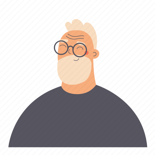 Elderly, man, person, people, face, portrait, avatar illustration - Download on Iconfinder