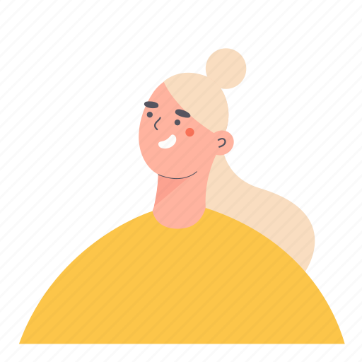 Woman, young, female, girl, person, people, face illustration - Download on Iconfinder