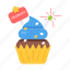 cupcake, muffin, party dessert, confectionary item, party food 