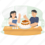 man, woman, cake, cooking, food, kitchen, cuisine, character, couple 