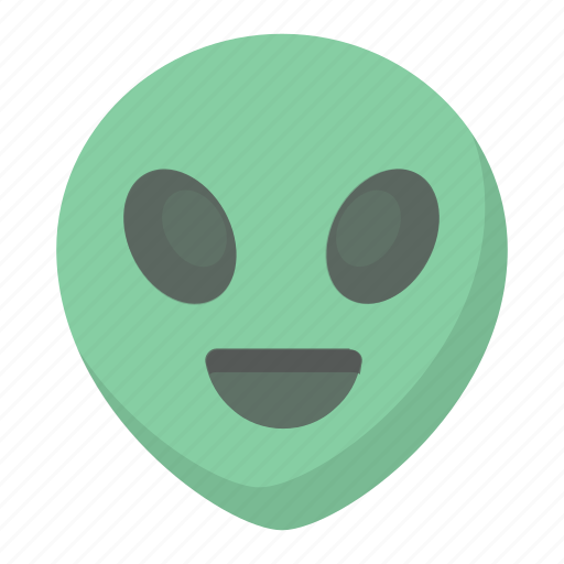 Alien, emoji, green, head, martian, space icon - Download on Iconfinder