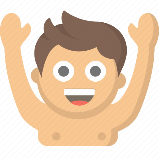 Birthday suit, cheer, hands, man, naked, streaking, up icon - Download on Iconfinder