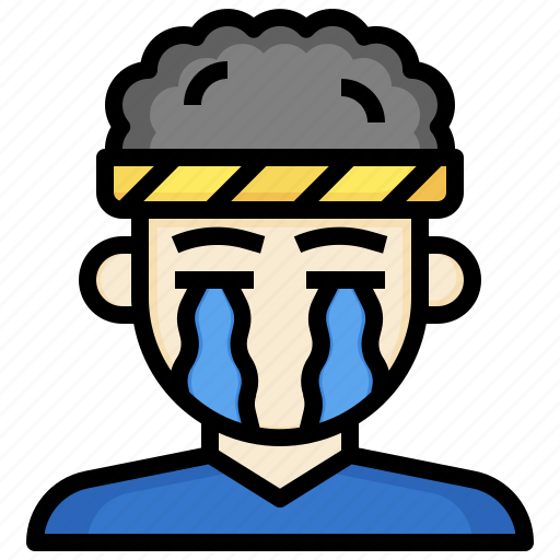 Cry, tear, feelings, man icon - Download on Iconfinder