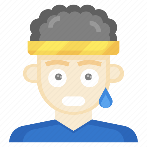 Embarrassed, worried, sweating, concern, man icon - Download on Iconfinder