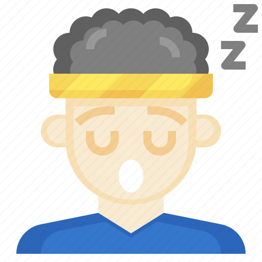 Sleeping, rest, man, curly, hair, feelings icon - Download on Iconfinder