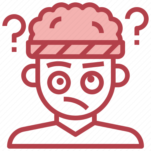 Thinking, curly, hair, man, question icon - Download on Iconfinder