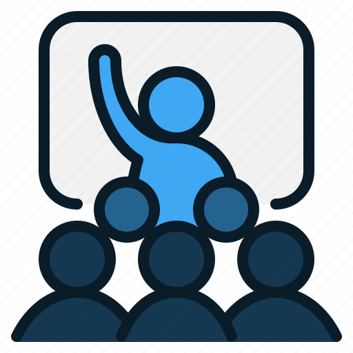 People, present, conference, leader, corporation, training icon - Download on Iconfinder