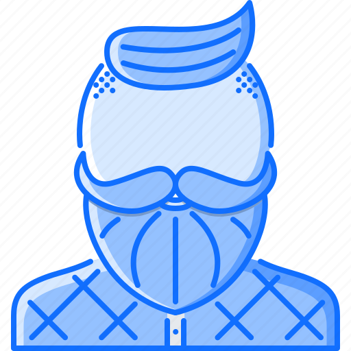 Beard, hairstyle, hipster, man, mustache, people, style icon - Download on Iconfinder